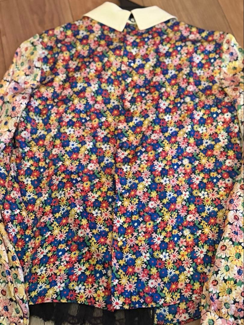 GUCCI/グッチ/花柄レース/フリル/長袖ブラウス/シャツ36/2017