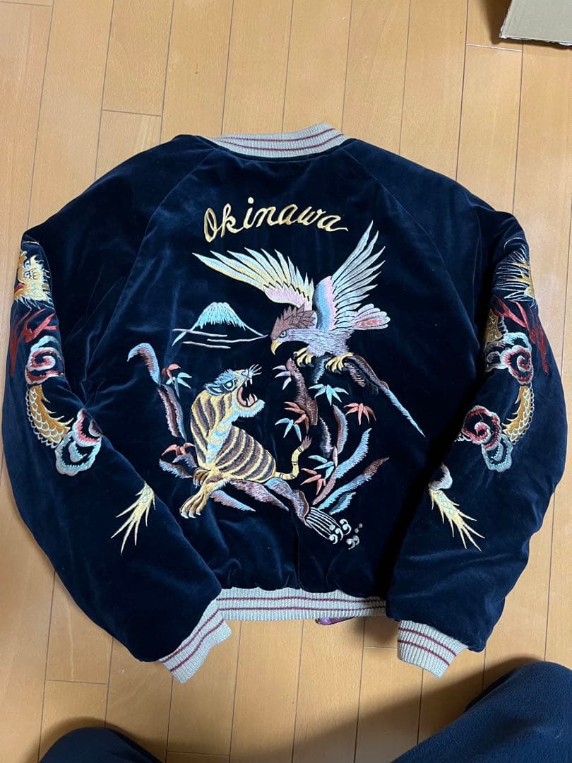 テーラー東洋 別珍 スカジャン 鷹×虎 USMC 龍 スーベニアジャケット