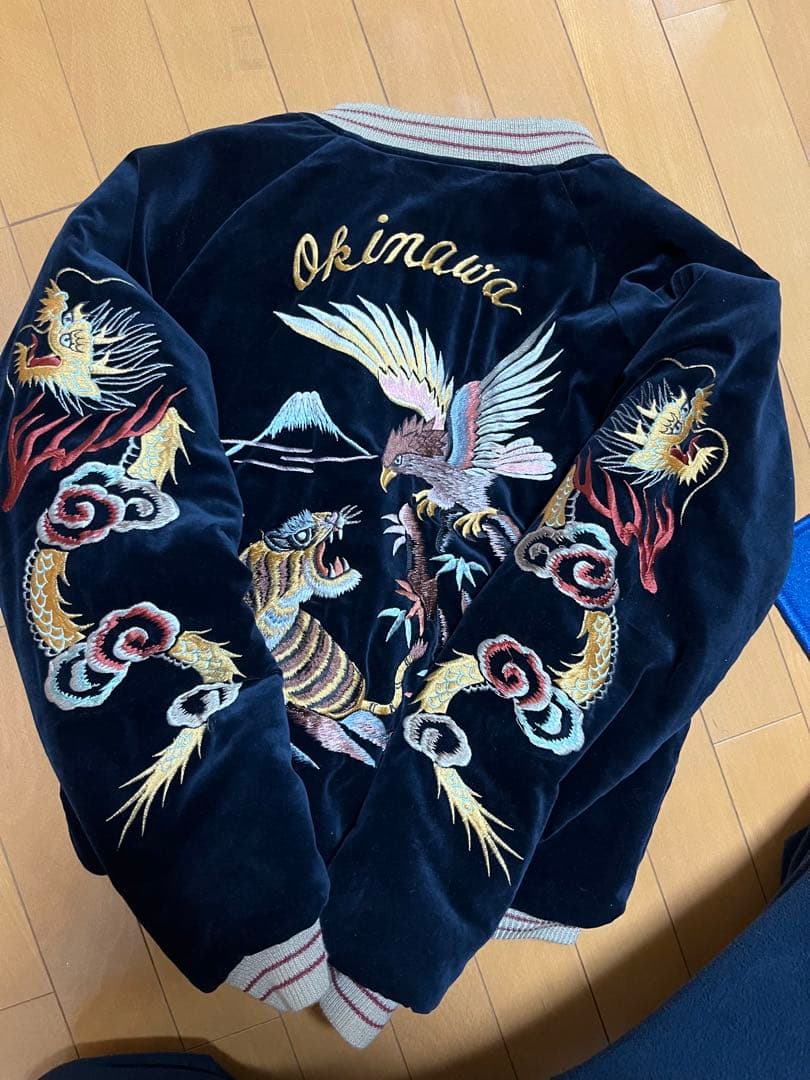 テーラー東洋 別珍 スカジャン 鷹×虎 USMC 龍 スーベニアジャケット