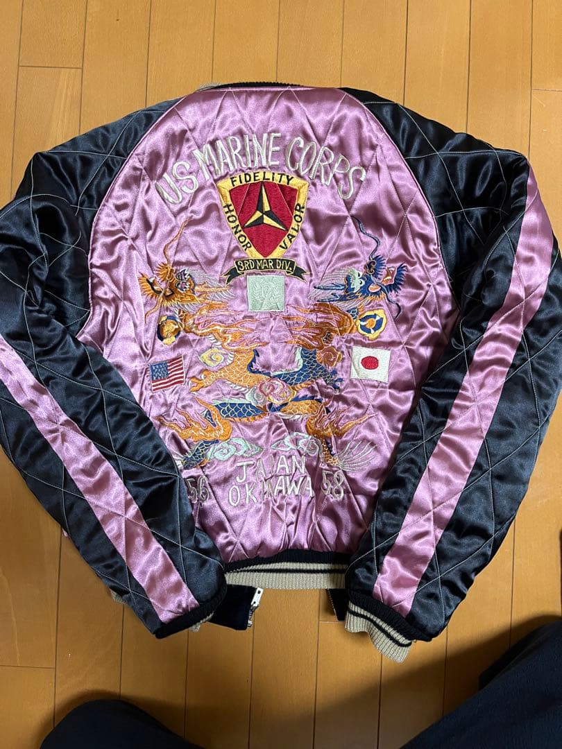 テーラー東洋 別珍 スカジャン 鷹×虎 USMC 龍 スーベニアジャケット