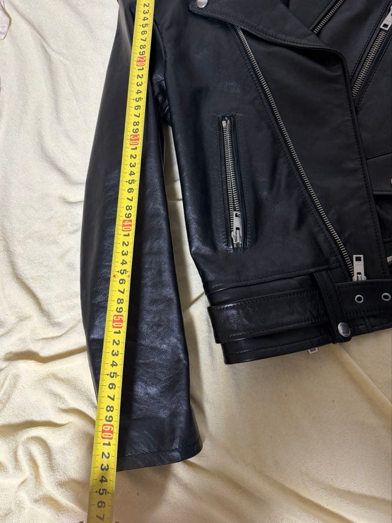 CELINE クラシックバイカーレザーライダースジャケット 44 袖詰めあり