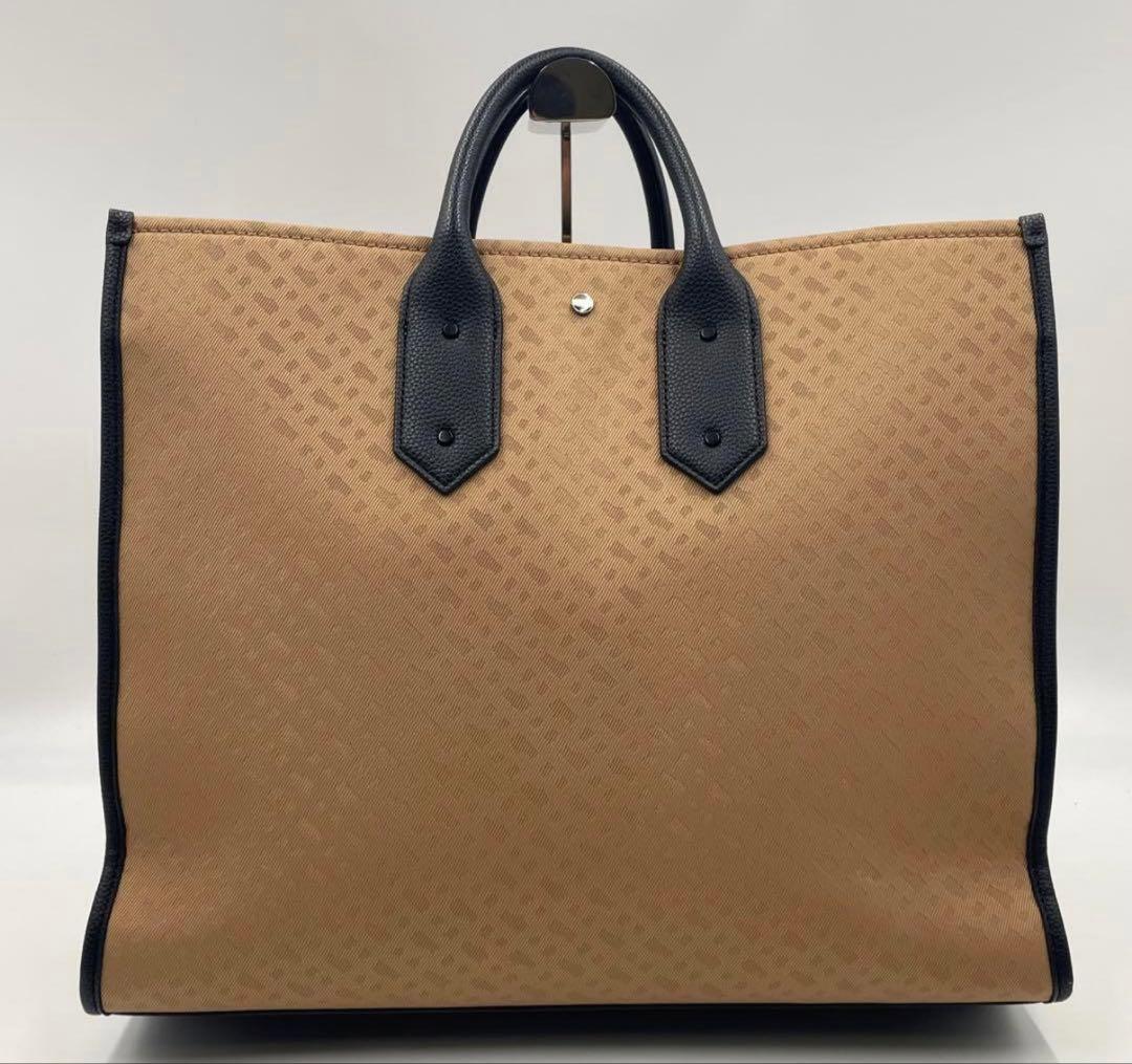 【未使用級•現行】HUGO BOSS モノグラムツイル トートバッグ 2way