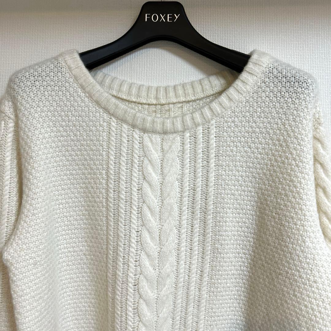 フォクシー　カシミヤ混セーター ノワゼット　40388