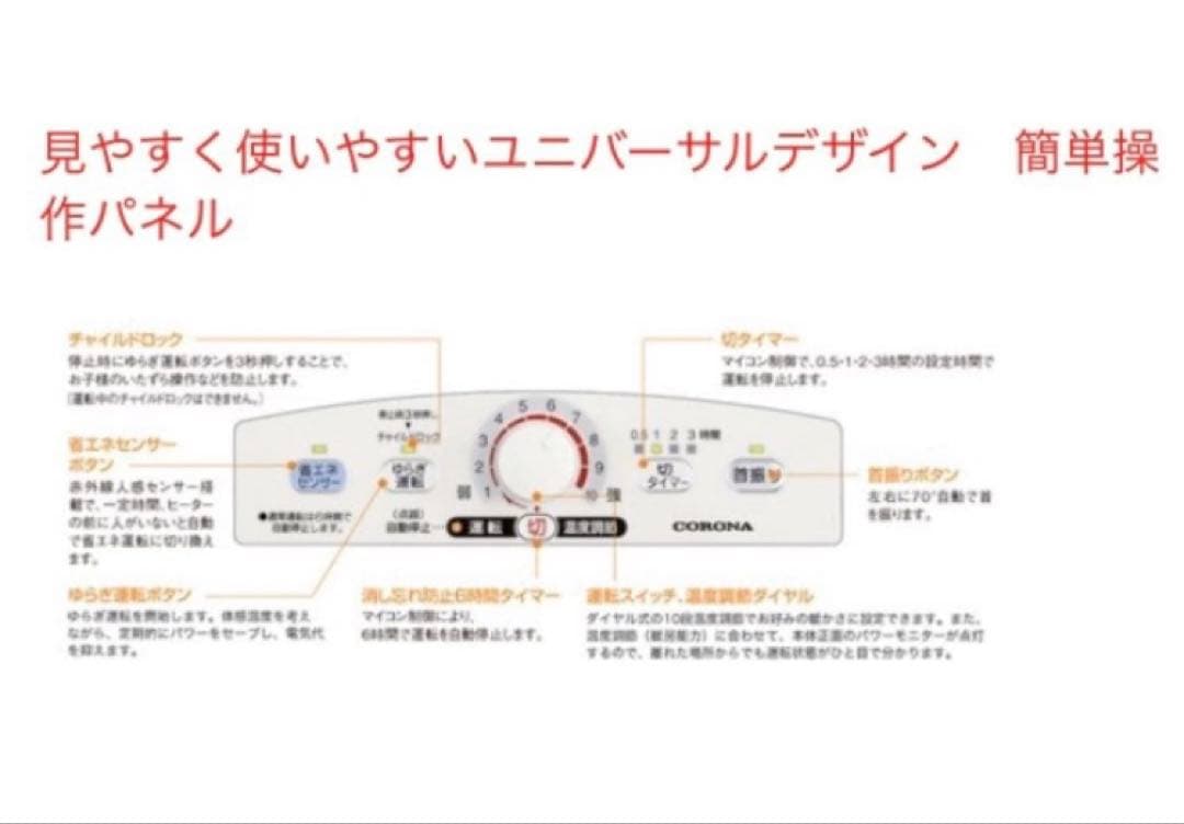 期間限定値下 数回使用のみ コロナ コアヒート 遠赤外線ストーブ 電気ストーブ