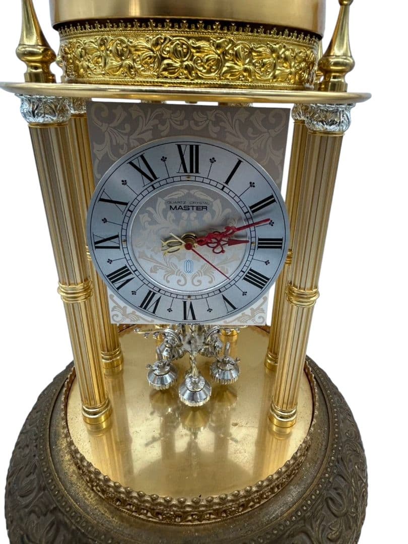 Master QUARTZ マスター クォーツ 置時計 ガラスドーム