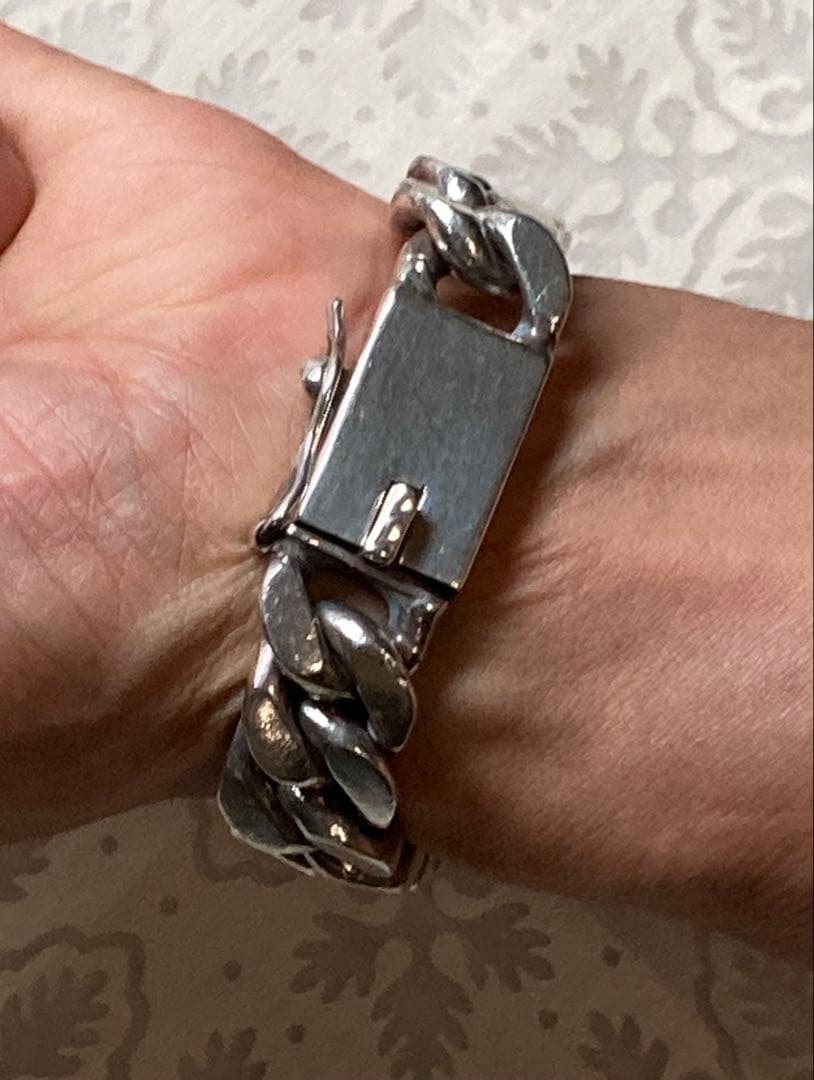 [28] Silver925 / 131g 極太 喜平チェーン ブレスレット