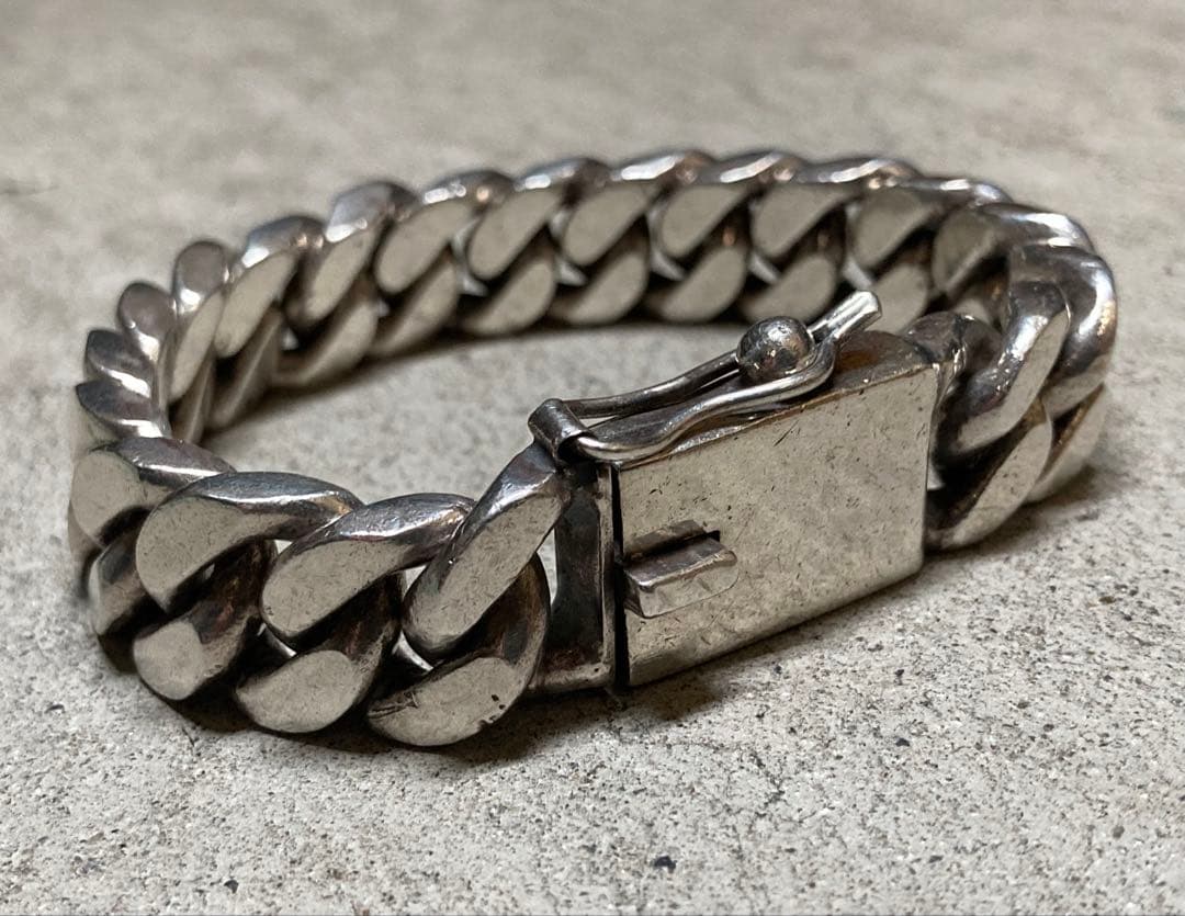 [28] Silver925 / 131g 極太 喜平チェーン ブレスレット