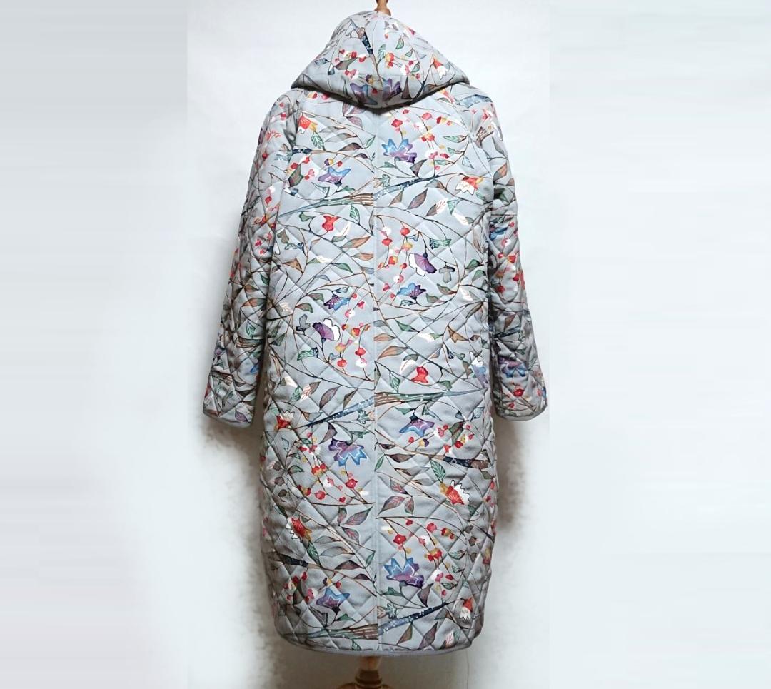 着物リメイク キルティング/ラグランコート【5143】