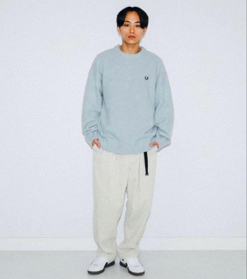 FRED PERRY / BEAMS別注 フラッフィ クルーネックニット