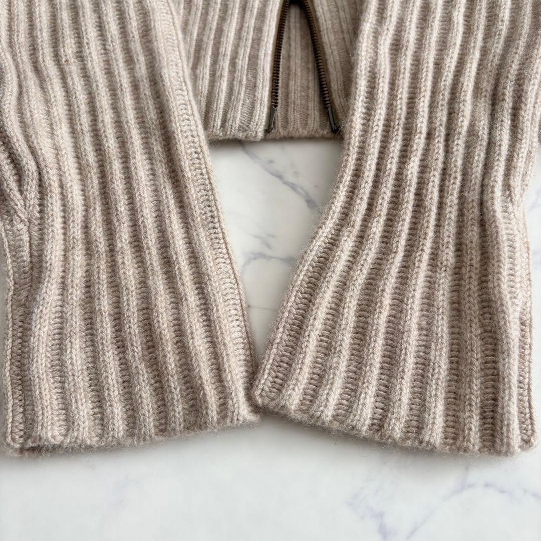 フォクシー カシミア100％ ジップアップカーディガン ボーイズクール