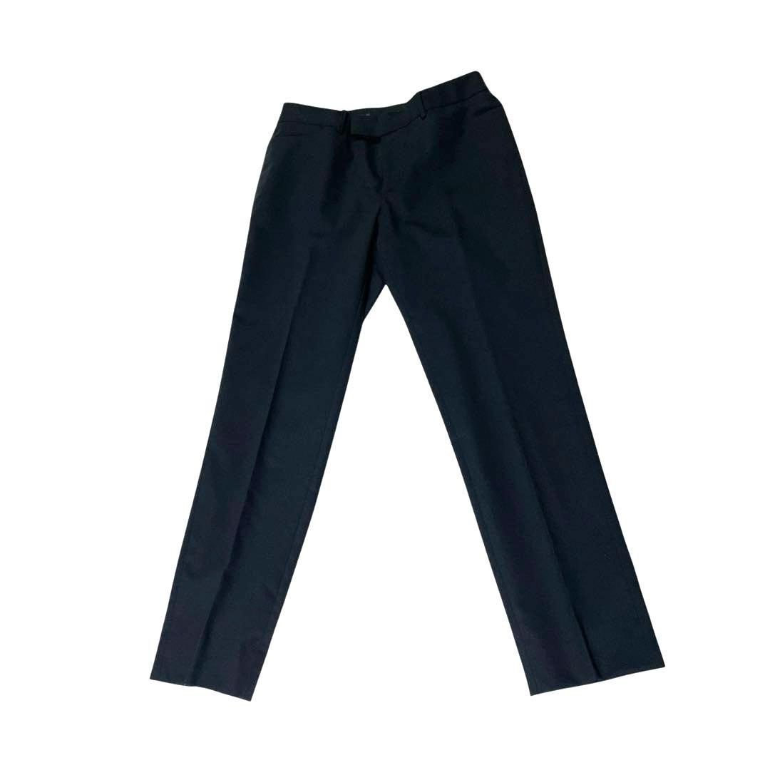 HILTON ネイビーパンツスーツ 洋服の青山　ストレッチsuper110's