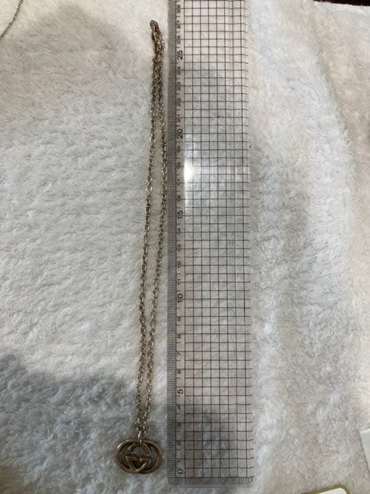 グッチ ネックレス GUCCI メンズ Gロゴ　シルバー　ペンダント シルバー