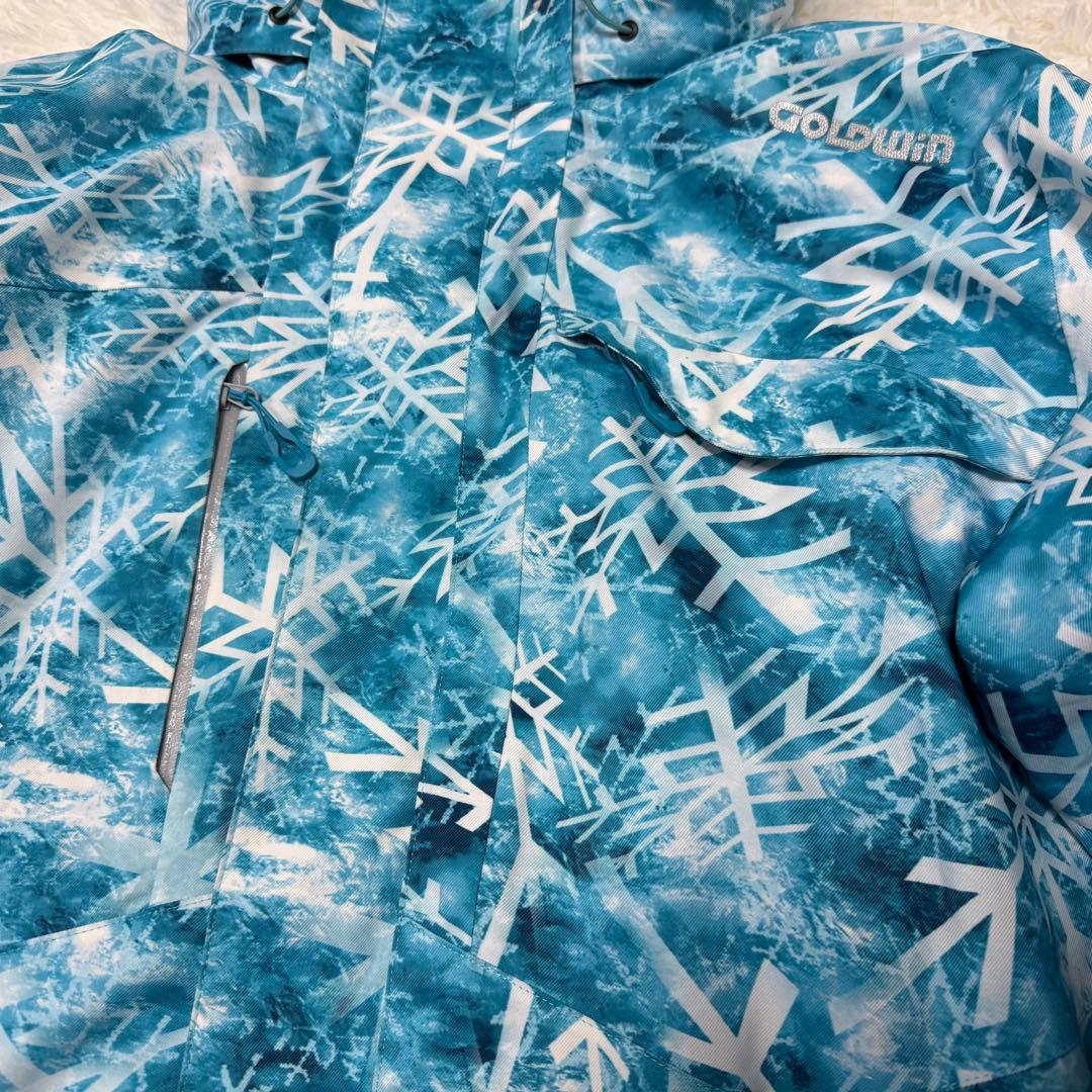 GOLDWIN 雪柄 中綿 スキー スノボジャケットL【E-69】