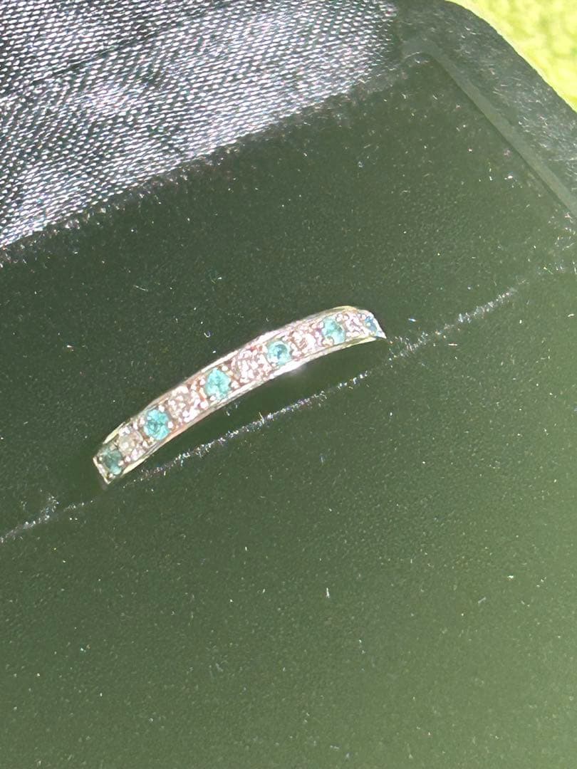 パライバトルマリン　プラチナリング未使用