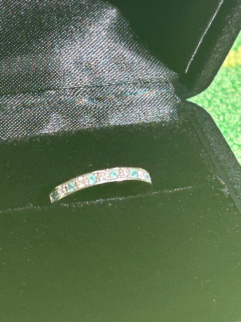 パライバトルマリン　プラチナリング未使用