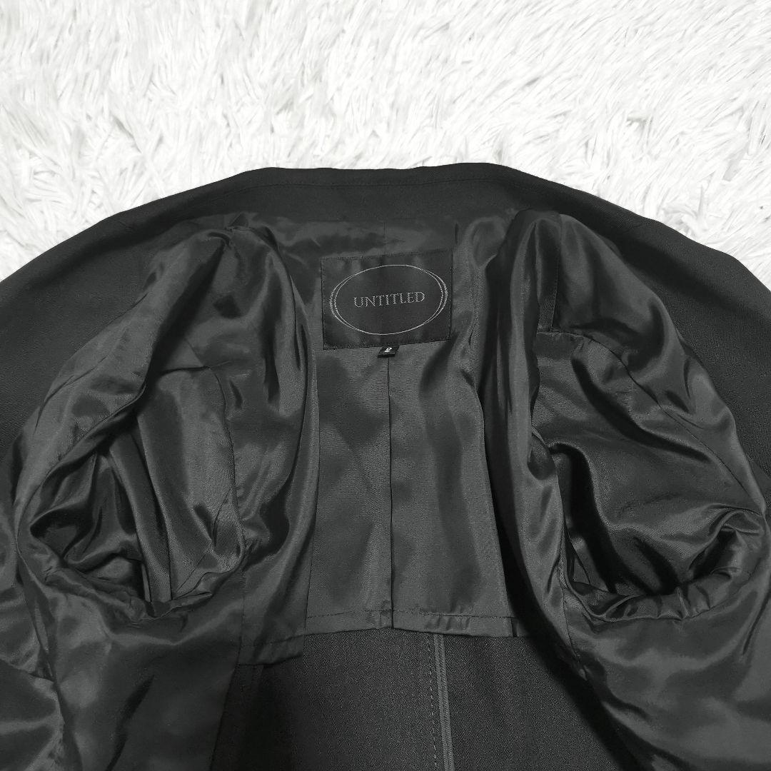 極美品✨UNTITLED パンツスーツ セットアップ 1B ブラック M