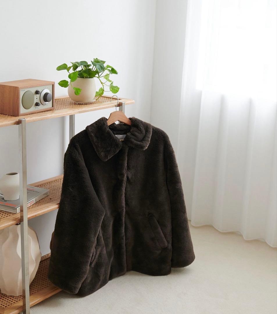 新品未使用【discoat】ファージャケットブラウンMサイズ