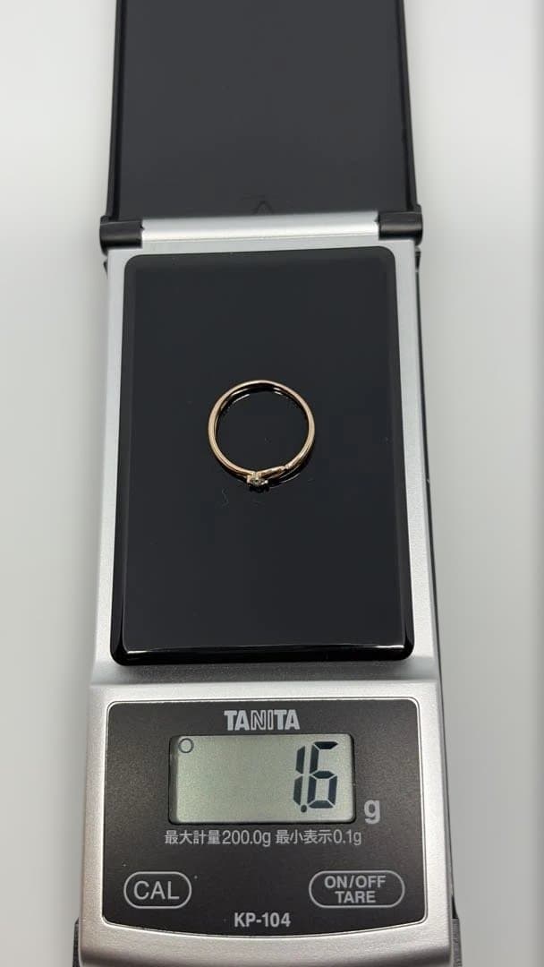 クレージュＫ18YG 1Pダイヤ0.05ct デザインリング　9号　中古