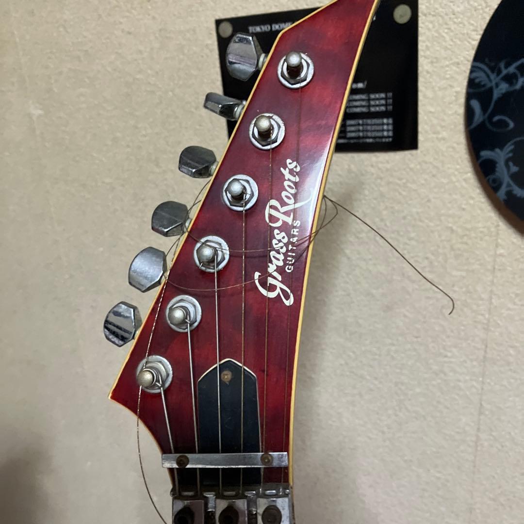 Grass Roots エレキギター 赤 24フレット　EMG搭載