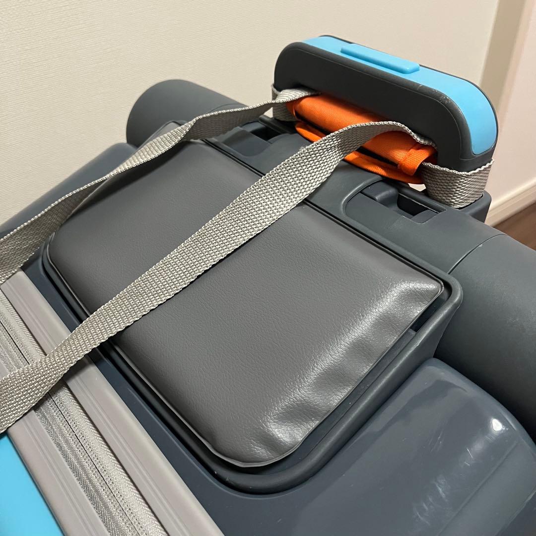 子供用スーツケース乗れる キッズ キャリーケース 40L大容量 ブルー