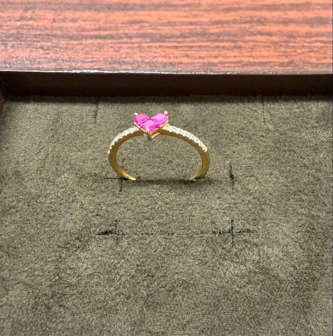 STAR JEWELRY ミステリアスハート　K18　リング　ルビー　ダイヤ