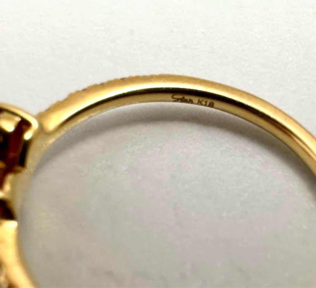 STAR JEWELRY ミステリアスハート　K18　リング　ルビー　ダイヤ