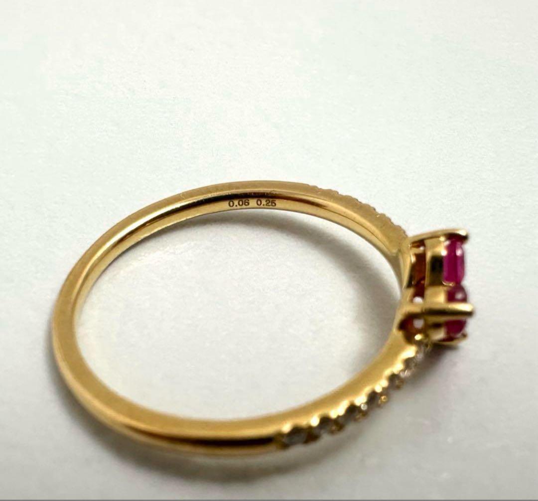 STAR JEWELRY ミステリアスハート　K18　リング　ルビー　ダイヤ