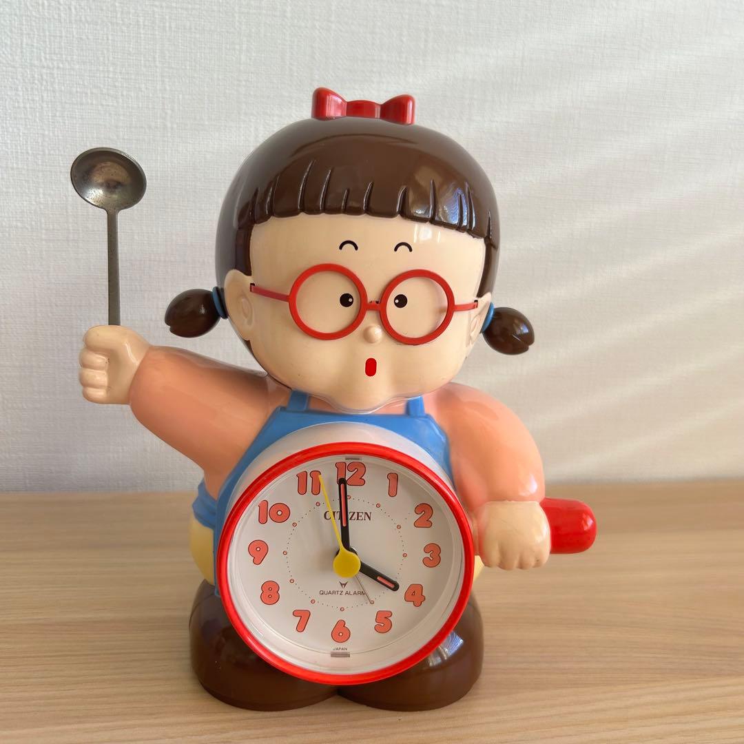 【動作品】CITIZEN シチズン　おタマちゃん　目覚まし時計　当時物