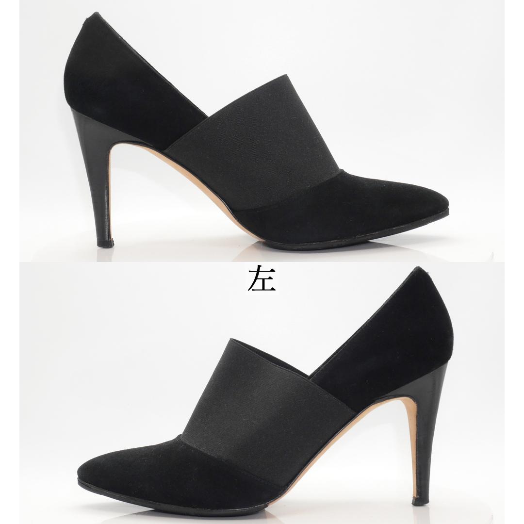 37.5　MANOLO BLAHNIK　マノロブラニク　ブーティー　黒　スエード
