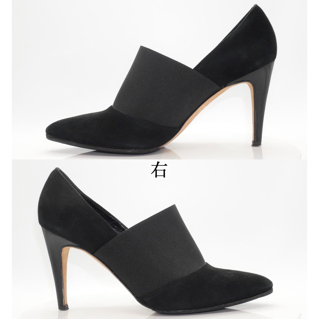37.5　MANOLO BLAHNIK　マノロブラニク　ブーティー　黒　スエード