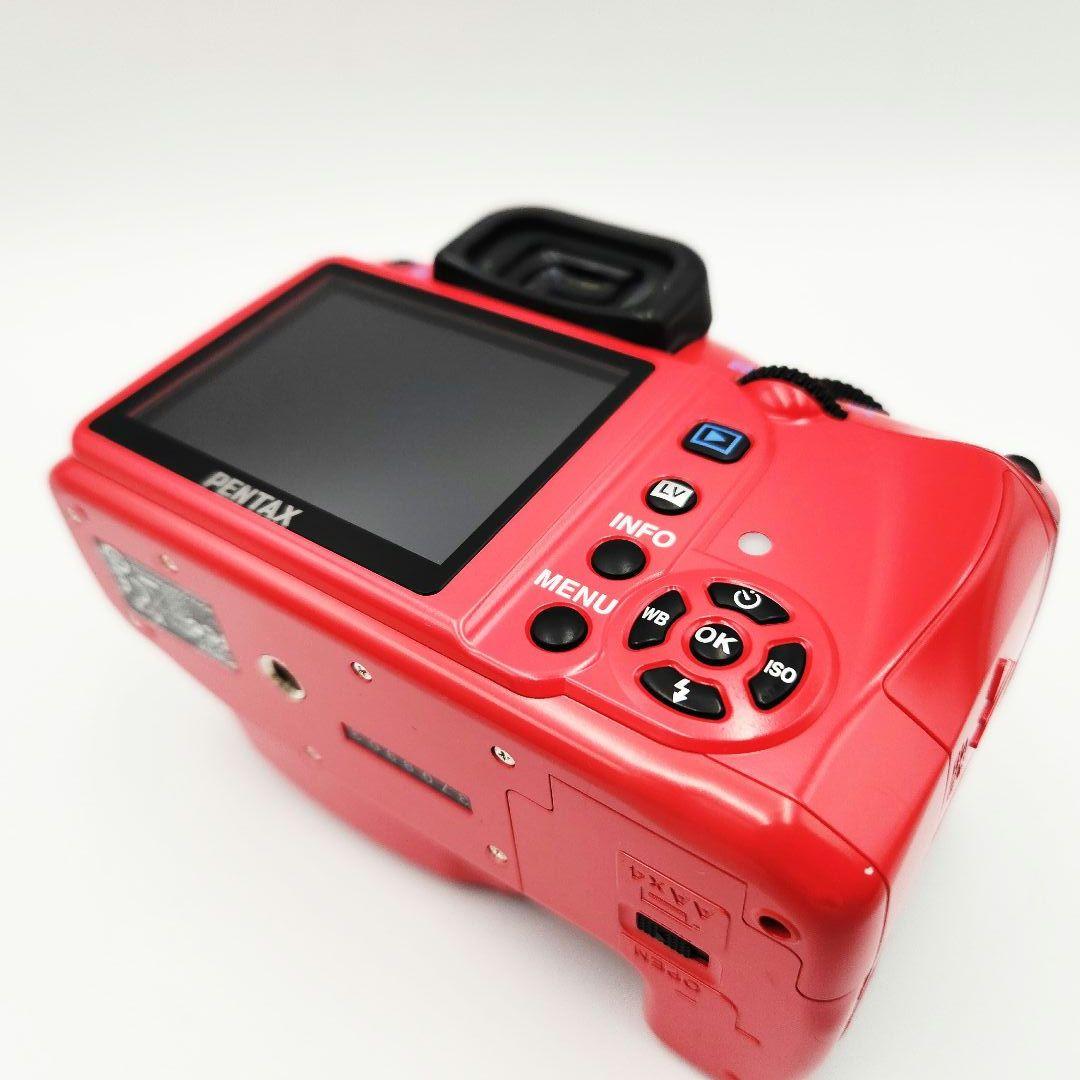 【美品】PENTAX K-X レッド 標準+超望遠レンズセット 箱、説明書付き