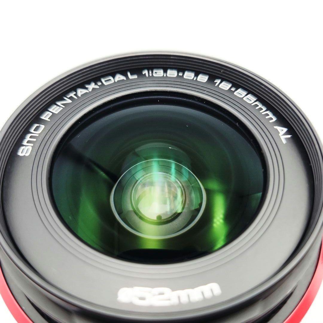 【美品】PENTAX K-X レッド 標準+超望遠レンズセット 箱、説明書付き