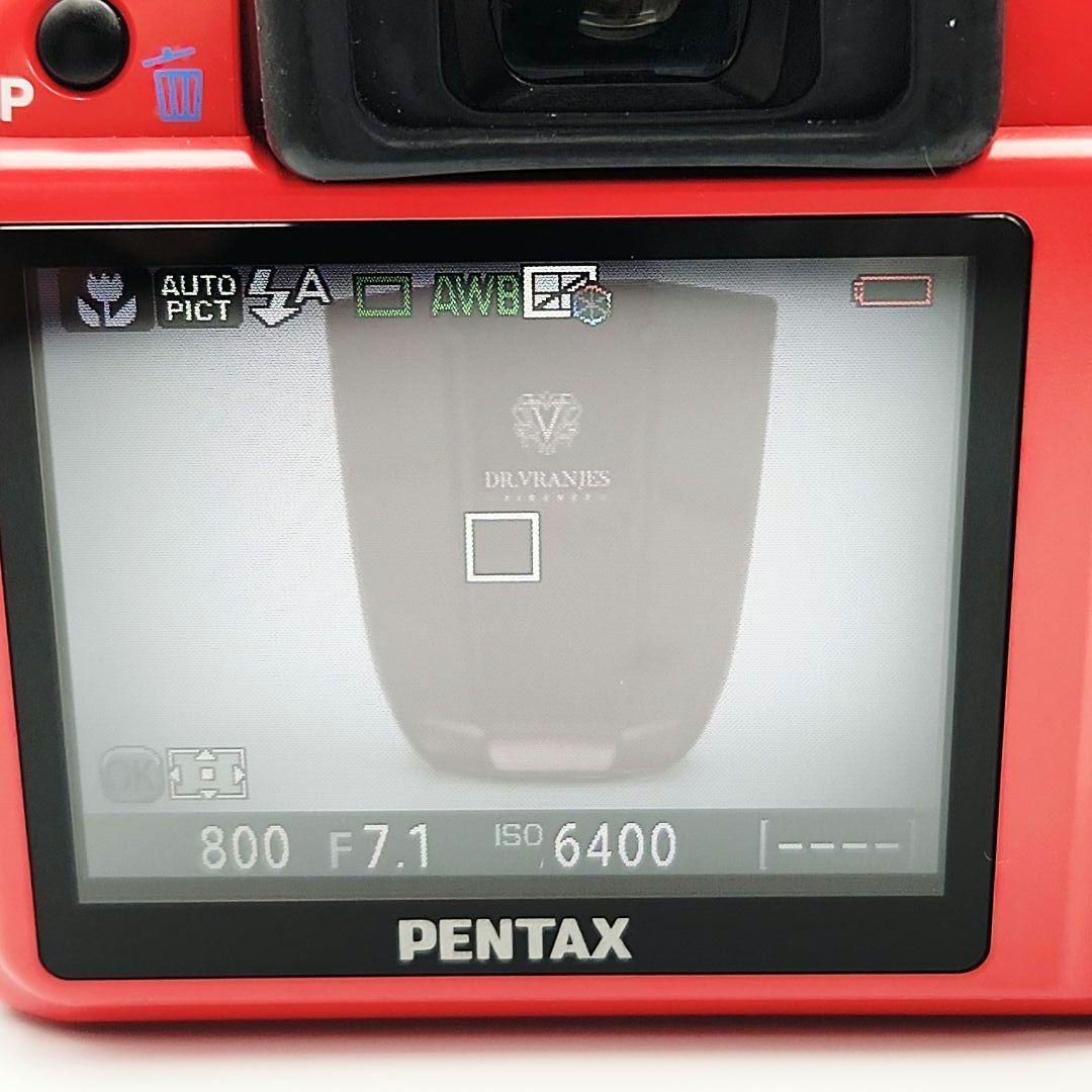 【美品】PENTAX K-X レッド 標準+超望遠レンズセット 箱、説明書付き