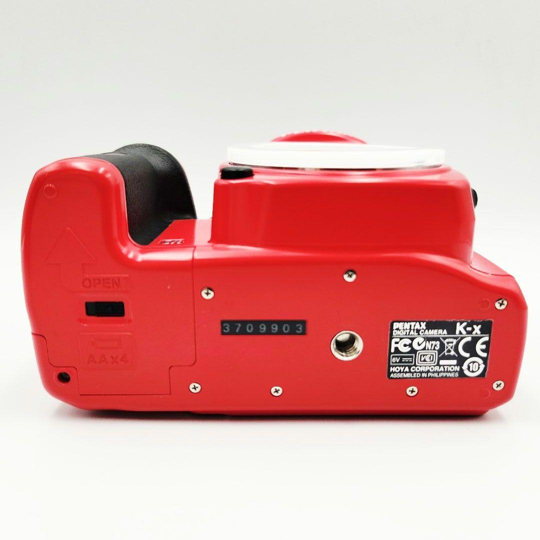 【美品】PENTAX K-X レッド 標準+超望遠レンズセット 箱、説明書付き