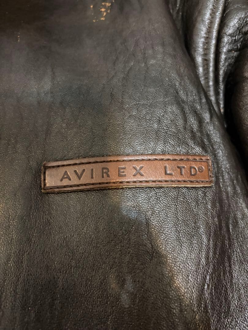 AVIREX ダークブラウン レザージャケット