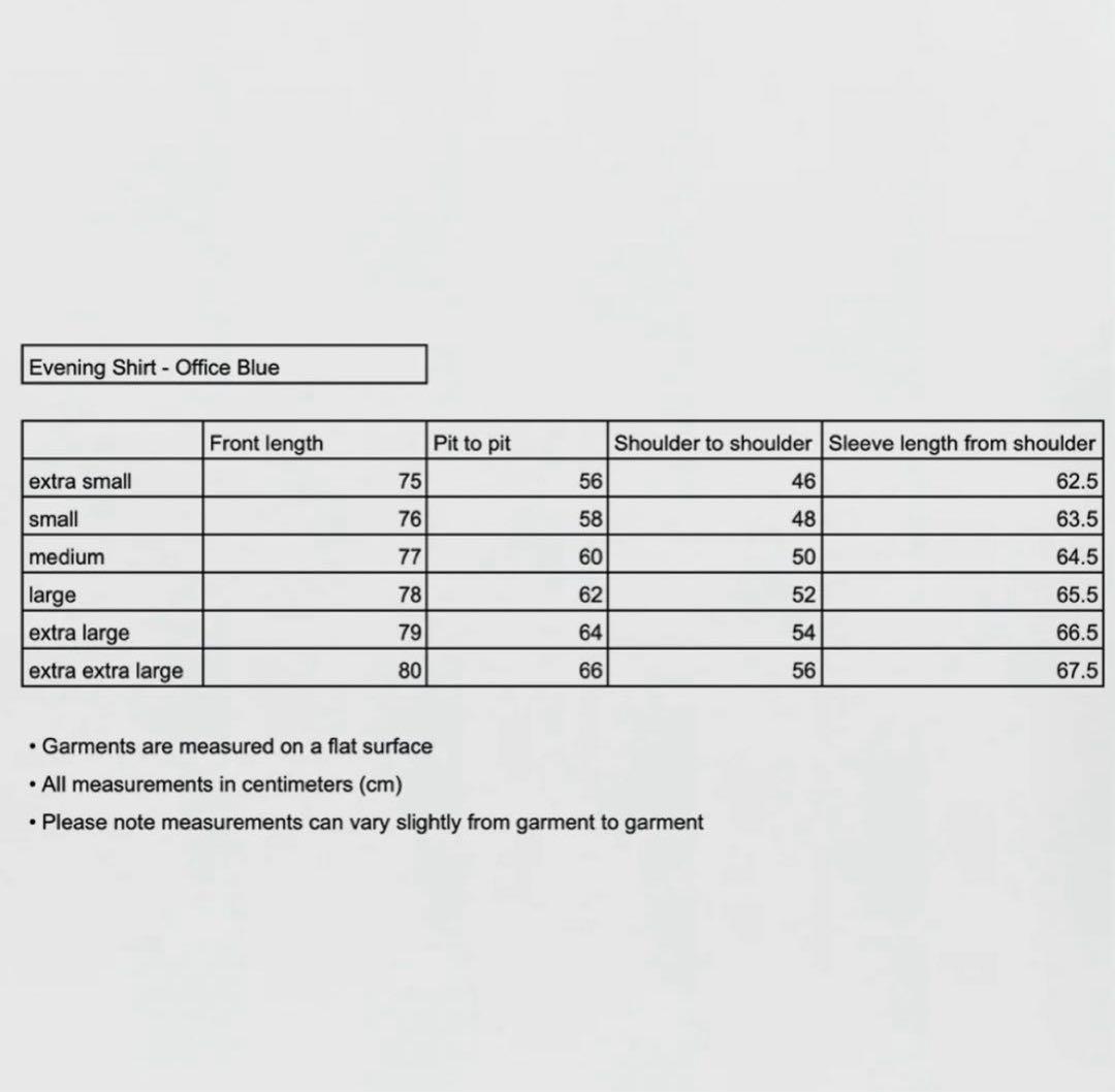 トップス mfpen evening shirt \"Office Blue\" 25ss