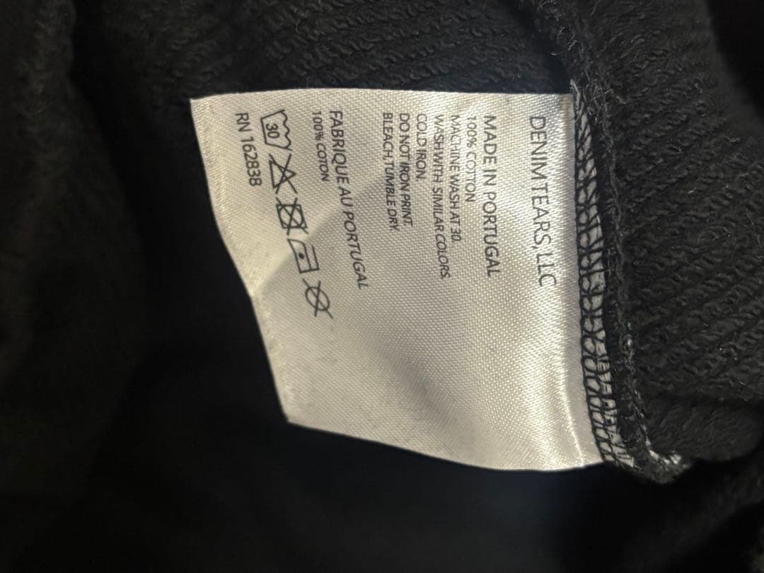 denim tears ブラック パーカー