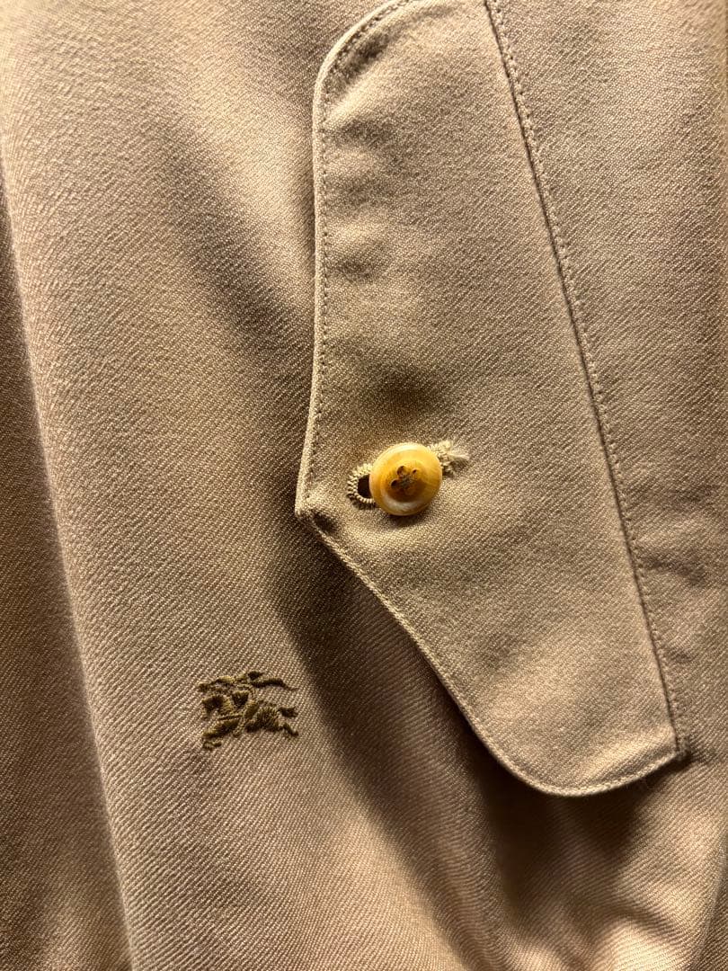 極美品 L バーバリー ウール100 ブルゾンベージュ ホースロゴ ノバチェック