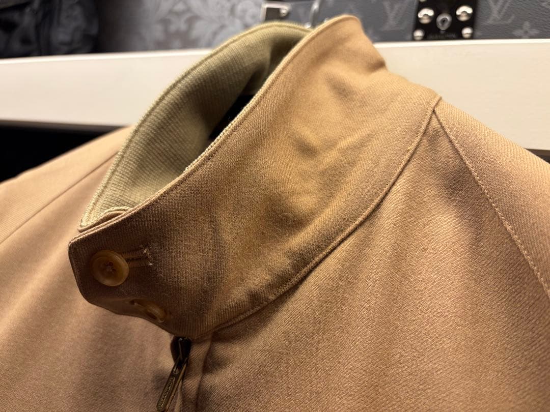 極美品 L バーバリー ウール100 ブルゾンベージュ ホースロゴ ノバチェック