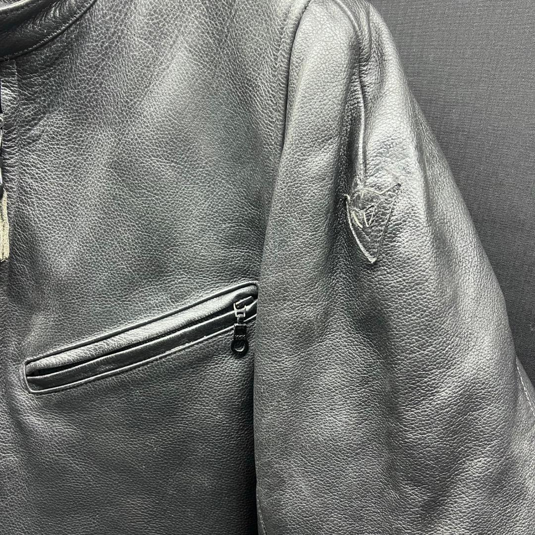 〇Ad左1014 DAINESE 革ジャン レザー ブルゾン ブラック