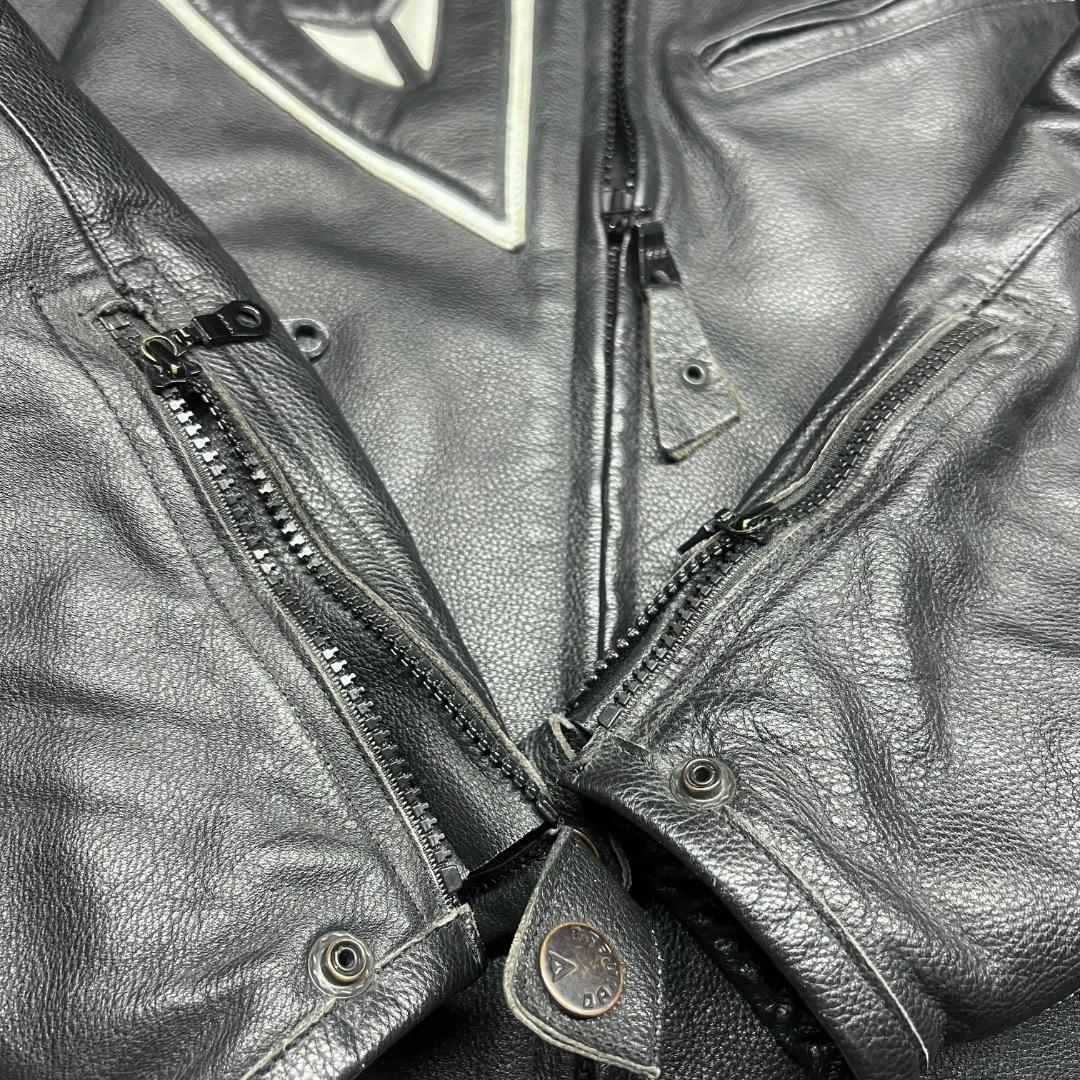 〇Ad左1014 DAINESE 革ジャン レザー ブルゾン ブラック