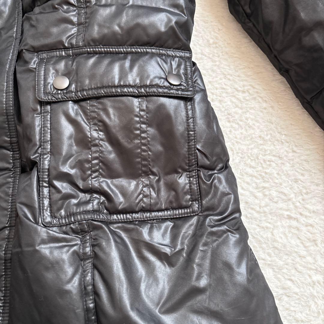 【美品】Amian House ロングダウンコート ブラック ファーフード