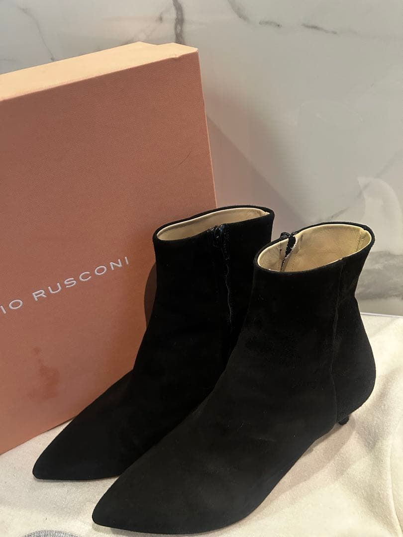 FABIO RUSCONI ショート　ブーツ　黒 ファビオルスコーニ　24.5