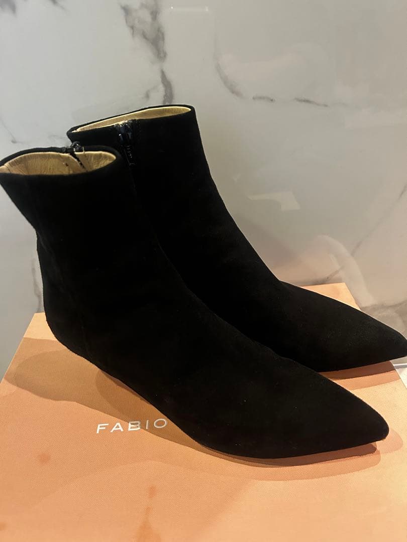 FABIO RUSCONI ショート　ブーツ　黒 ファビオルスコーニ　24.5