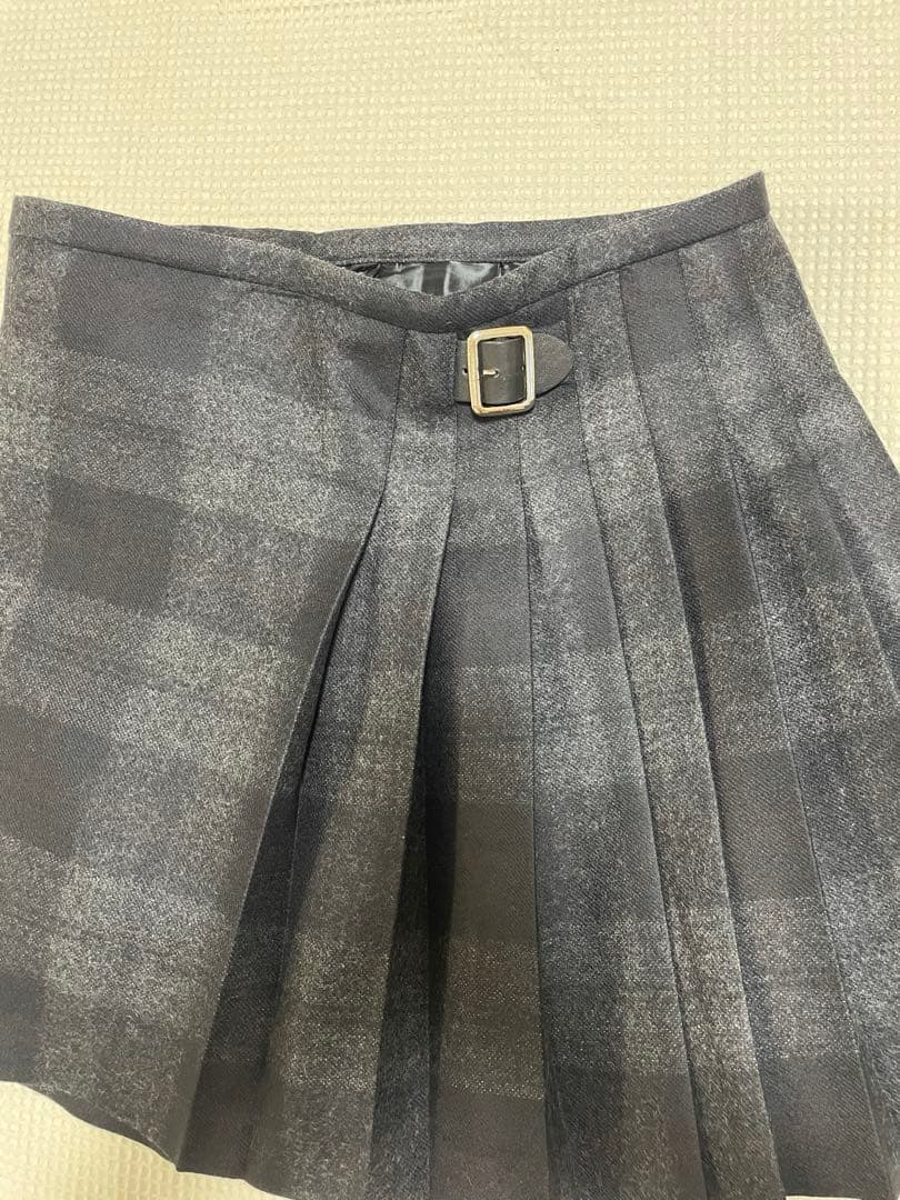 新品タグ付アレキサンダーマックイーンチェックメンズ巻きスカート46イタリア製