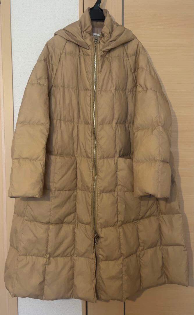 【香】Whim Gazetteベージュ ロング ダウン コート