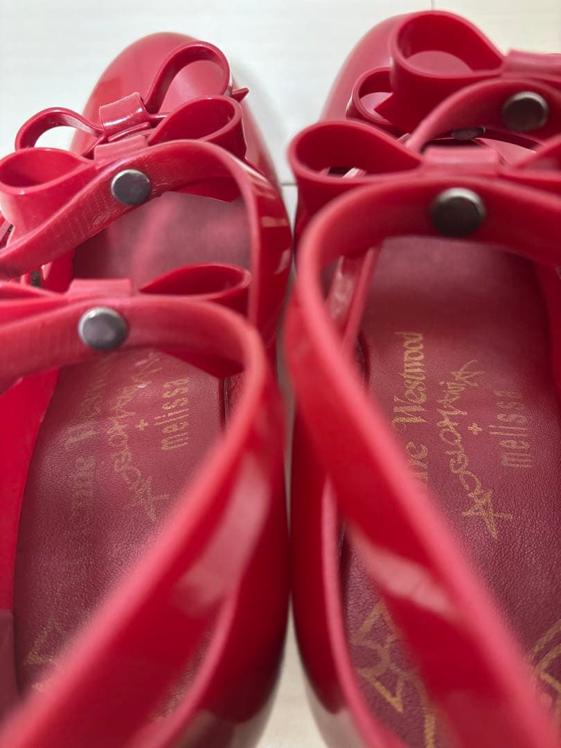 ヴィヴィアンウエストウッド メリッサコラボ　3連ストラップパンプス　赤