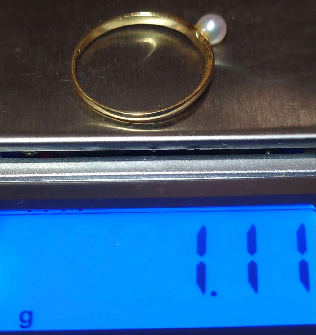 K18 真珠 11号 指輪 18金 リング パール