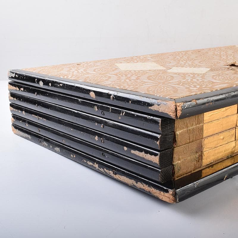 書画　支那事変　野砲戦図　小屏風　衝立　M　R7573B