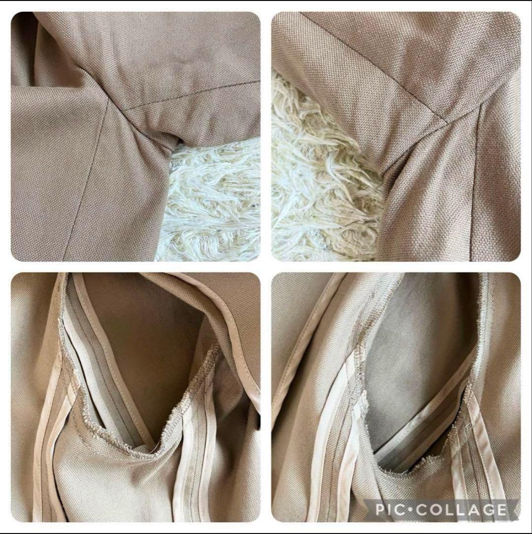 人気✨セオリー　スーツ　セットアップ　ノーカラー　ベージュ　ストレッチキャンバス